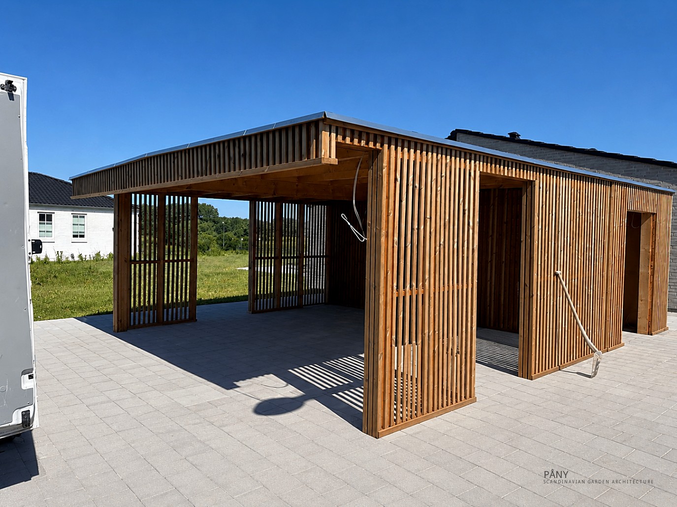 Hillerød Double Carport & Shed — hillerod carport exterior — Hillerød, North Zealand