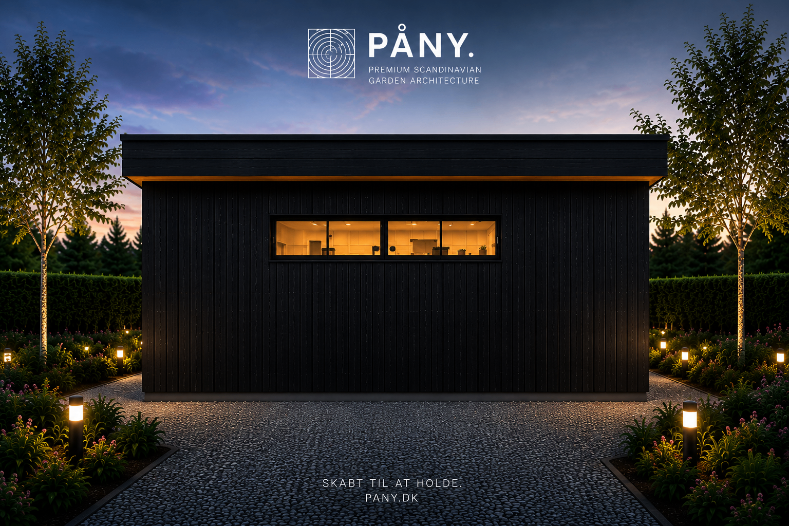 PCS-36-P — rear architectural view with timber-lined storage wing