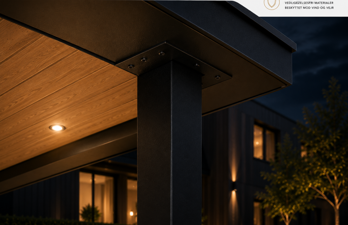 PCP-36-P — construction detail, powder-coated steel beam-to-column junction