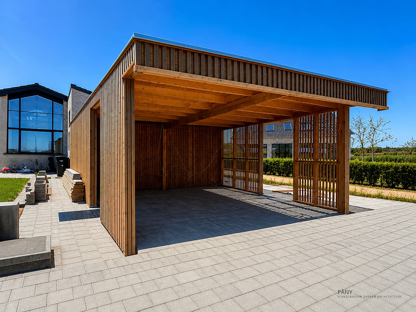 Hillerød Double Carport & Shed — hillerod double carport front — Hillerød, North Zealand