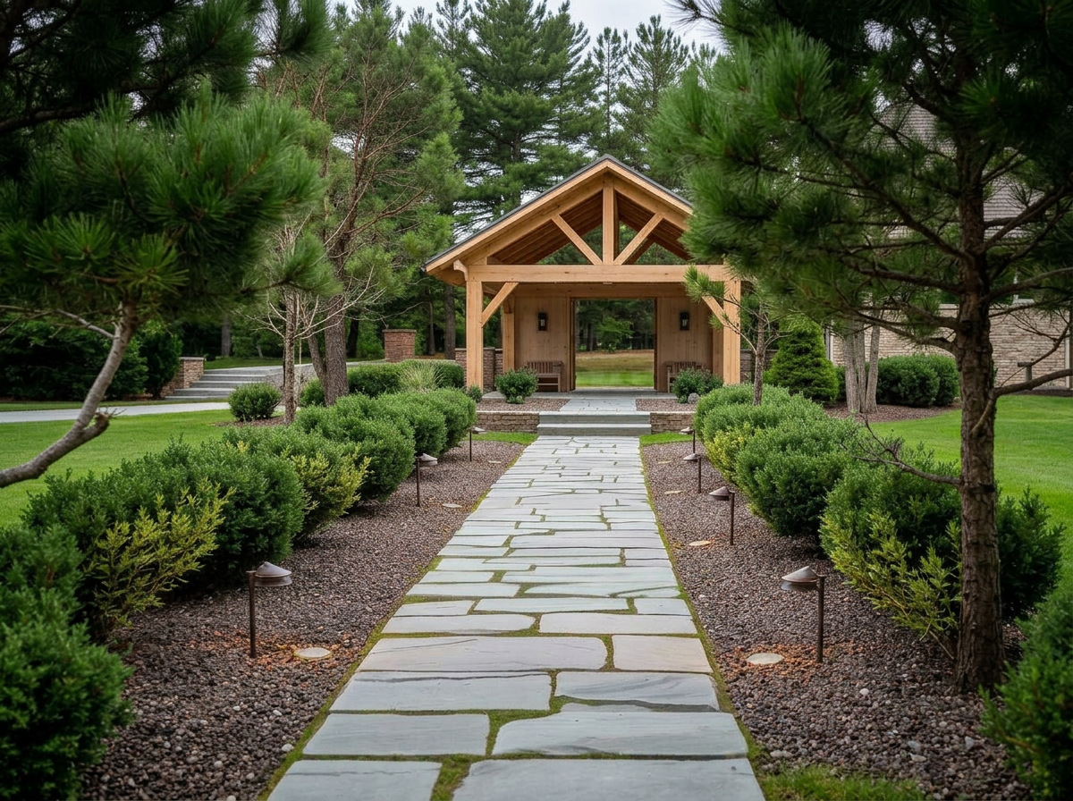 Outdoor living — gathering at dusk